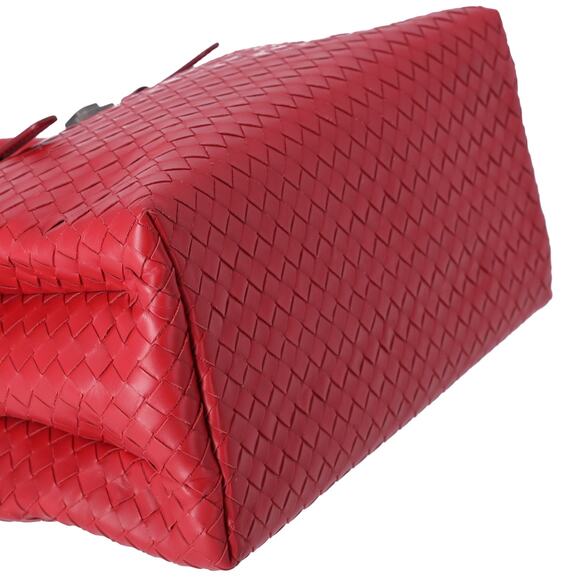 BOTTEGA VENETA Small Rome Bag Handbag Red Leather - Picture 4 of 9